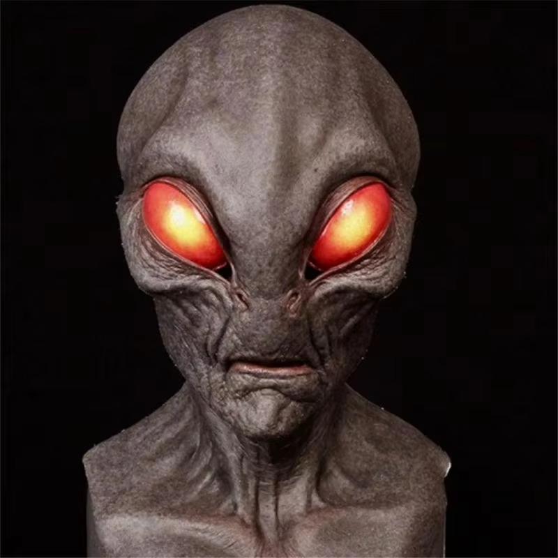 Ultimate Alien Encounter Lateks Cosplay Maske Luvikno