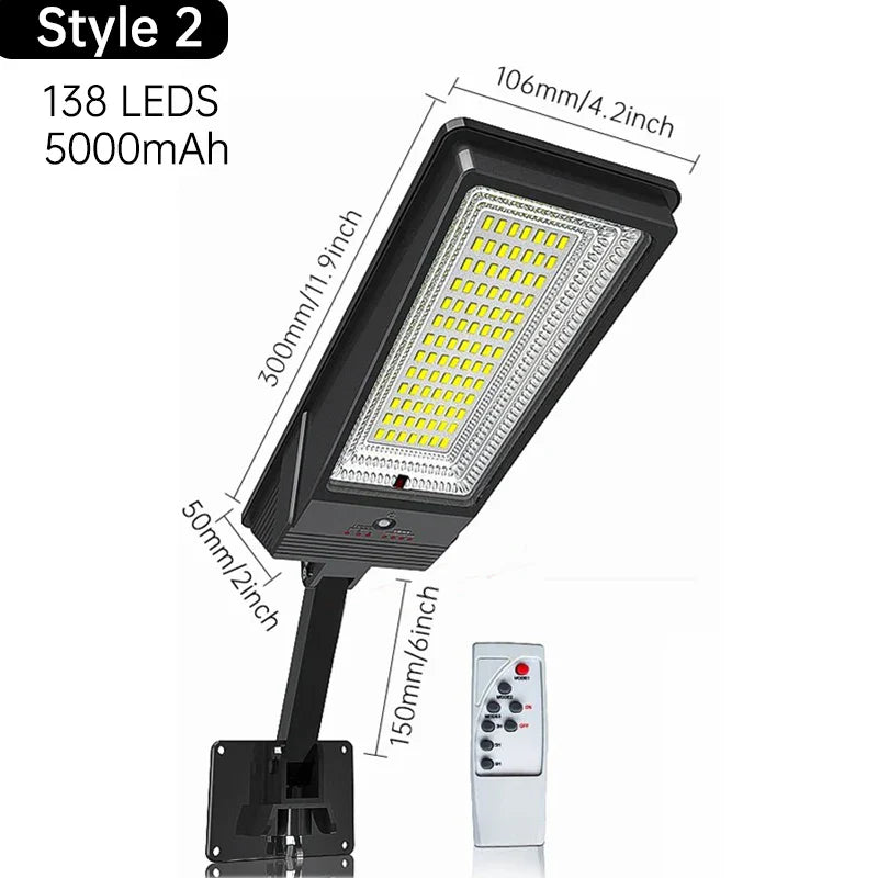 Luvikno | Heliotrax Solist lampe med fjernkontroll | 138 LED-lamper | 3 lysmoduser | IP65 vanntett | For hage, innkjørsel og gårdsplass