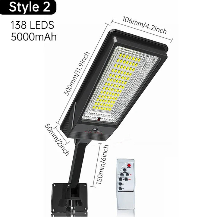 Luvikno | Heliotrax Solist lampe med fjernkontroll | 138 LED-lamper | 3 lysmoduser | IP65 vanntett | For hage, innkjørsel og gårdsplass