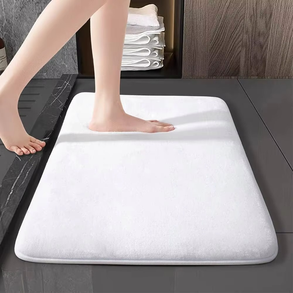 Luvikno | Ultra-absorberende, Antiskli Luksuriøs Korall Fløyel Bade Mat