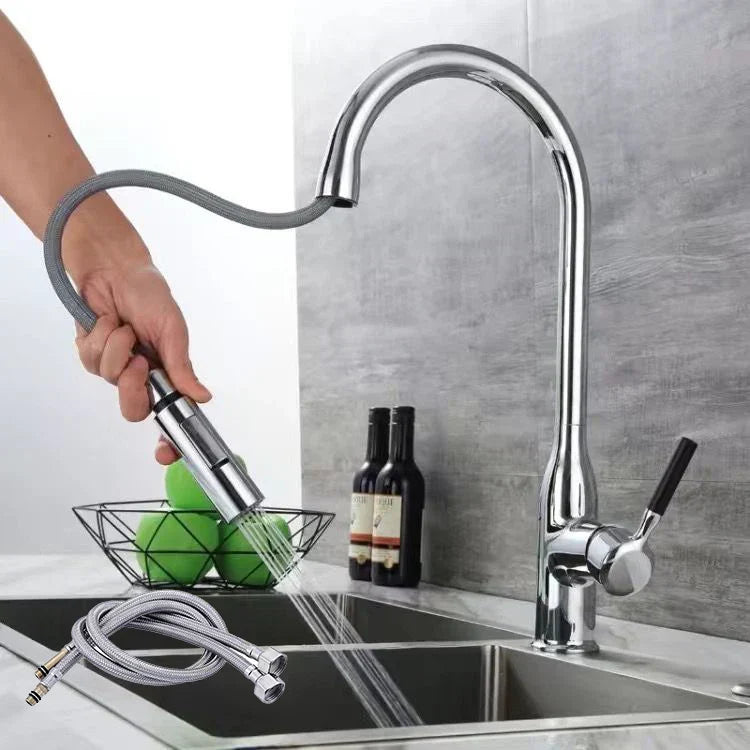 AquaStream Luxe – Justerbar Kjøkkenkran med Hånddusj Luvikno