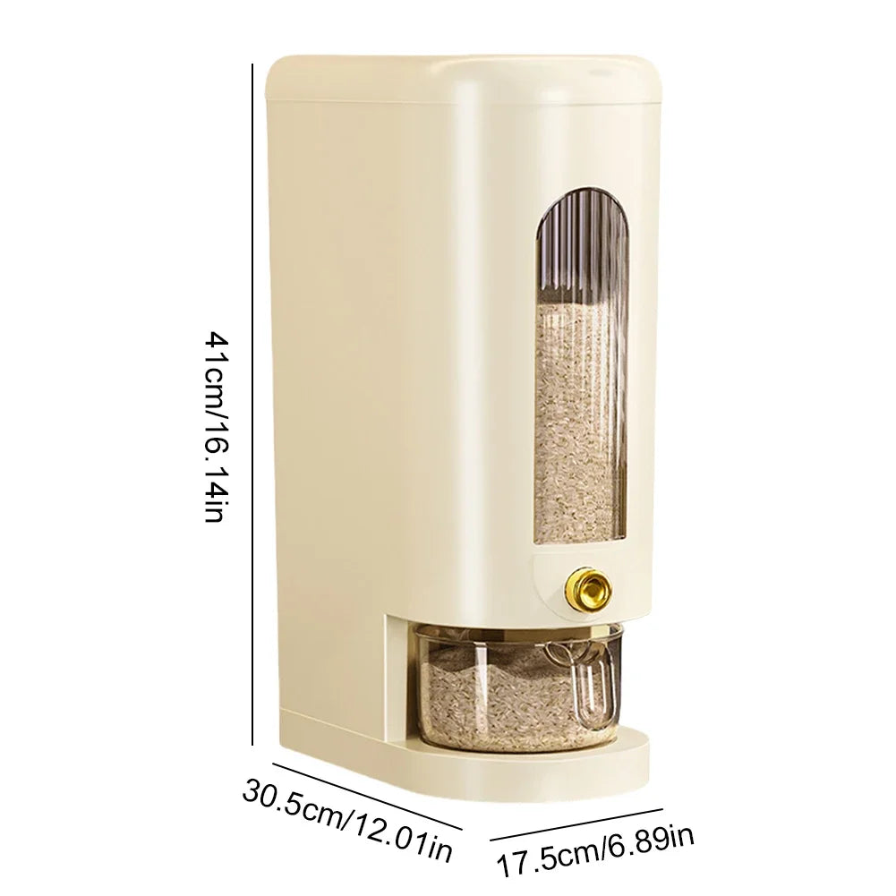 Luvikno | Reiselager & Kornbeholder GrainGuard | 5 kg / 10 kg | Automatisk & Insektbestandig | Lufttett & Hygienisk