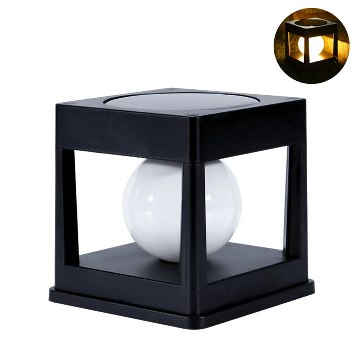 Luvikno | Solhage Lantern LUMOVIA DuoLight | 2 Lysfarger | IP65 Vanntett | For Bakke, Terrase & Staketmontering | 11,8 x 11,8 x 11,5 cm