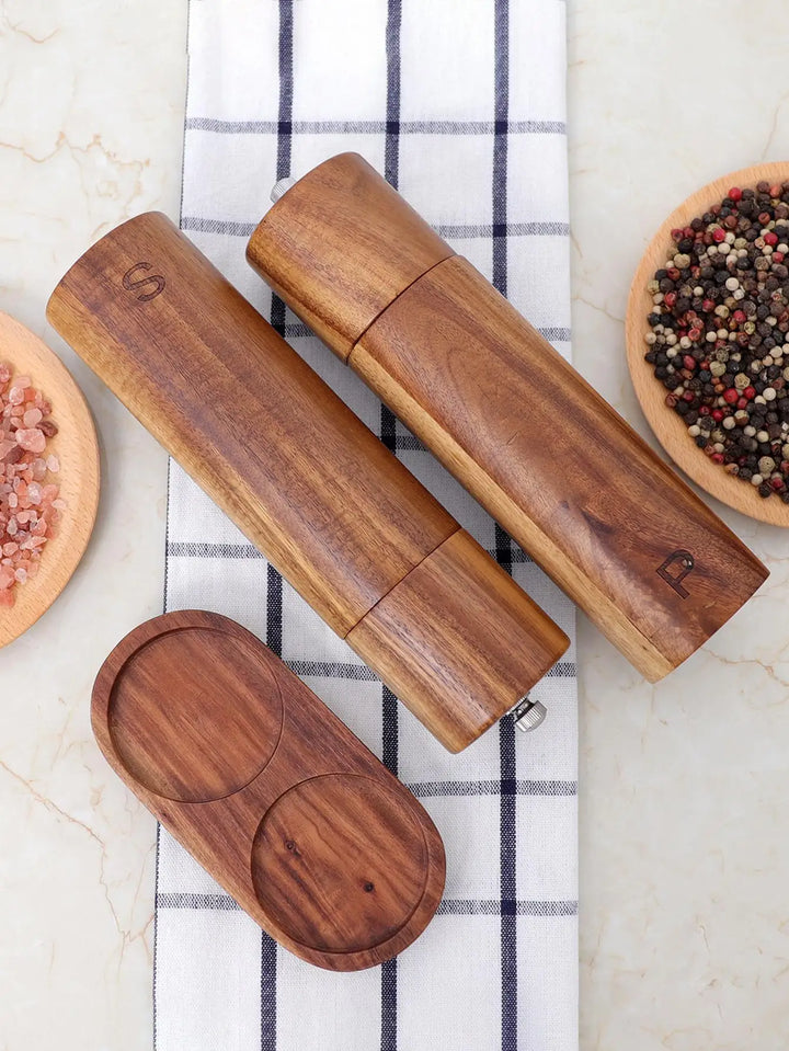 WoodSpice - Luxe Tre Pepper- og Saltkvern Sett Luvikno
