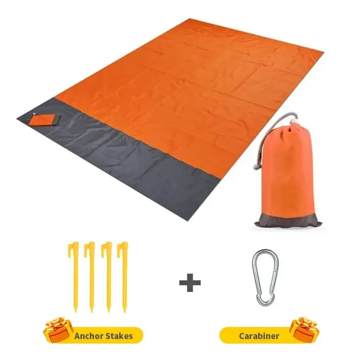 Luvikno | Strandteppe AeroLoom | XXL 210x200 cm | Vanntett & Sand-fri | Ultra-lett & Bærbar