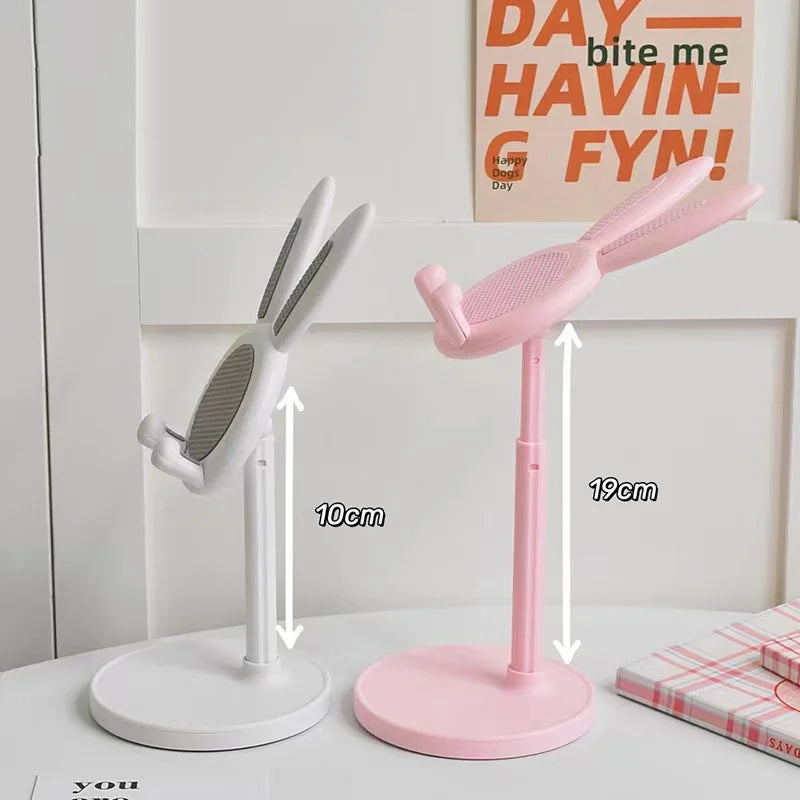 Luvikno | HoppelStand Handy Holder | Høydejusterbar og Tilbøyelig | Søtt Kanin Design | For Telefon og Nettbrett