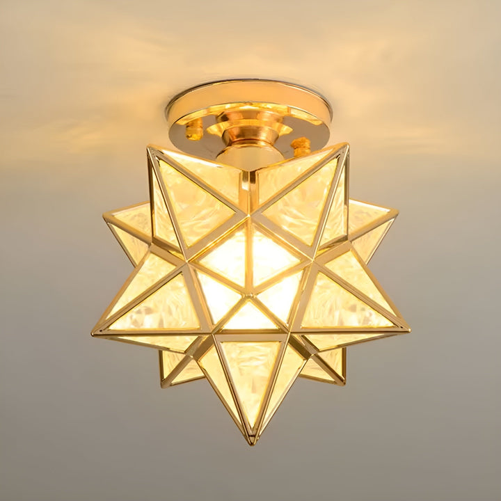 HaloStar Light - Elegant LED Taklampe med Stjerner | Luvikno