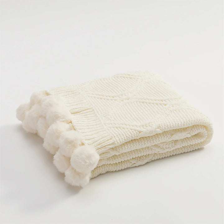 HeartCozy Blanket – Luxe Chenille Blanket with Heart Fringes Luvikno