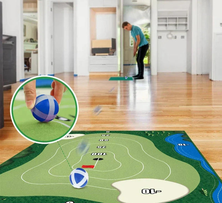 SwingZone - Kompakt Innendørs Golf Sett for Hjemme Moro Luvikno