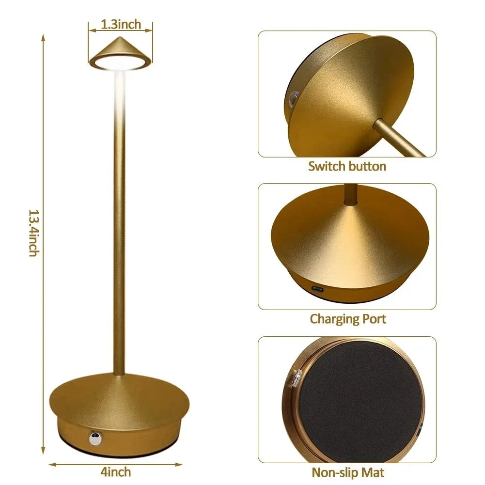 Luvikno | Raderbar Bordlampe Kreativ Spisestue Berøring Led Hotell Bar Kaffe Pina Pro Bordlampe Dekorativ Skrivebordslampe