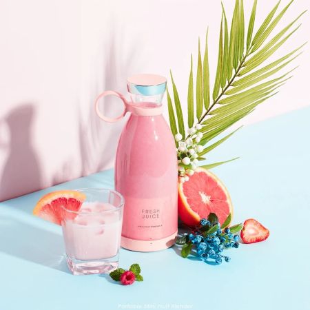 Bærbar Elektrisk Trådløs Juicer Blender – 350ML Reisevennlig Smoothie Maker Luvikno