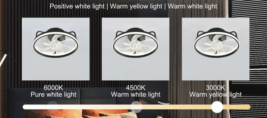 Moderne LED Taklampe Vifte med DC-motor - 6 Hastigheter, Timer, Lav Etasje Loftsvifte, Fjernkontroll Dekorativ Lys | Luvikno