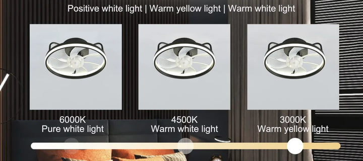 Moderne LED Taklampe Vifte med DC-motor - 6 Hastigheter, Timer, Lav Etasje Loftsvifte, Fjernkontroll Dekorativ Lys | Luvikno