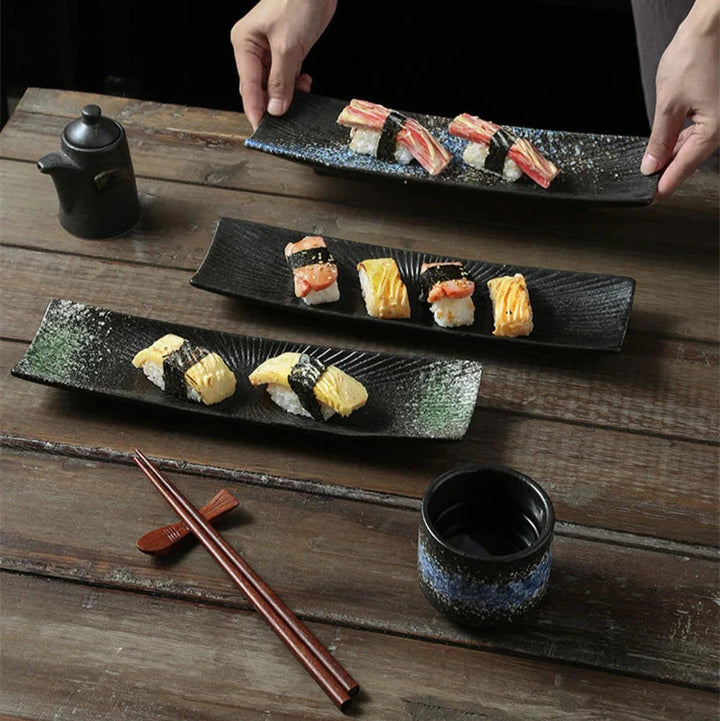Minimalistiske sushi-tallerkener Luvikno