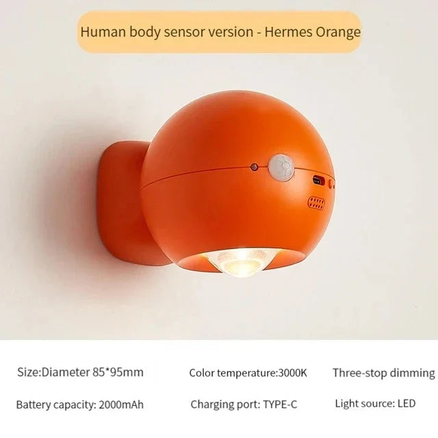Roterende Mini Magnetisk Oppladbar Vegglampe | Luvikno