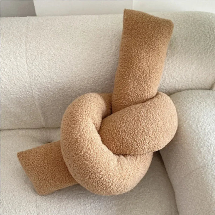 Nordic Bouclé Abstrakt Putefor – Minimalistisk Plysjpute | Luvikno