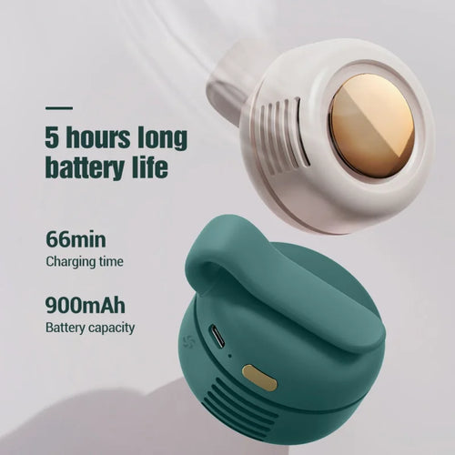 Whirlwind Leafless Fan – Portable USB Charging Mini Fan with Button Design, Silent for Home and Outdoor Travel | Luvikno