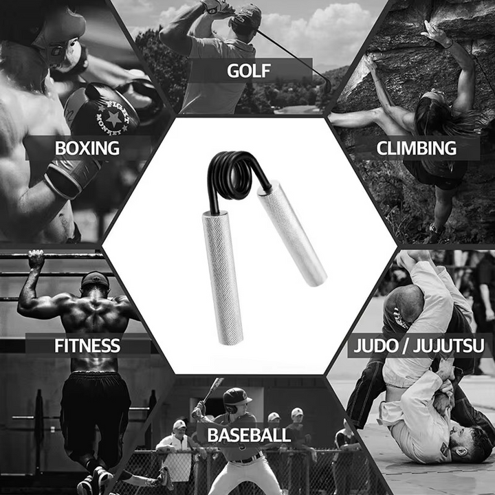 Justerbart aluminium håndgrep styrketreningsapparat for finger- og armfitness Luvikno