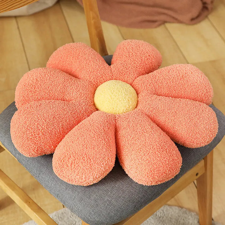 Boucle Plush Flower Cushion | Luvikno