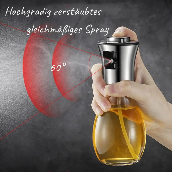 Luvikno | CulinaMist Pro Oljesprayer 200 ml | Fin tåke & forbedret dyse | For olje, eddik & sitronsaft | Rustfritt stål & glass