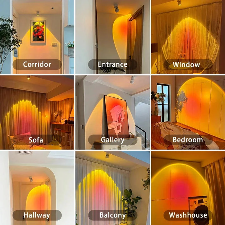 LED Sunset Atmosfære Vegg Spotlight | Luvikno