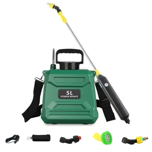Luvikno | SPRAYMATE Pro Batteri Trykksprøyter | 5 L Skulder Sprayflaske | USB Lading & Justerbar Dyse | For Hage, Rengjøring & Ugresskontroll