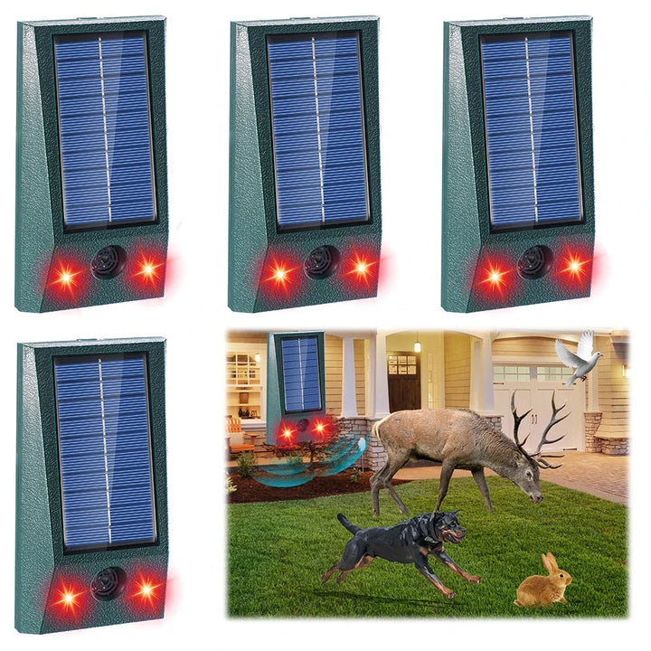 Luvikno | SolarGuardix Ultralyd Fugl Repeller Solar | Med LED & Bevegelsessensor | Vanntett IP58 | 600 m² Dekning