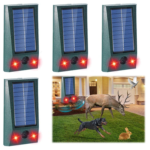 Luvikno | SolarGuardix Ultralyd Fugl Repeller Solar | Med LED & Bevegelsessensor | Vanntett IP58 | 600 m² Dekning