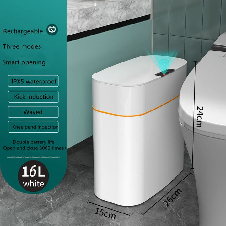 Smart elektrisk søppelbøtte med lokk | Luvikno