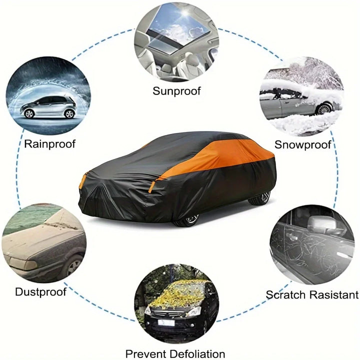 Luvikno | Biltrekk CARVION | Vanntett & UV-beskyttelse | For SUV & Sedan | 190T Polyester
