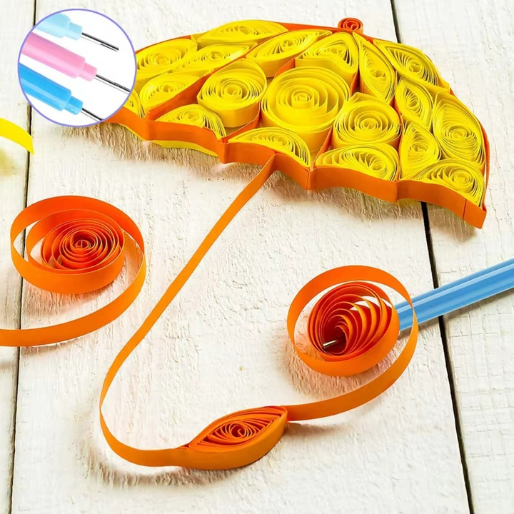 Quilling Paper Tool Set with Spalter Pen, Tweezers, Needle Plates, and Craft Accessories – 7, 6, or 12 Piece Kit Luvikno