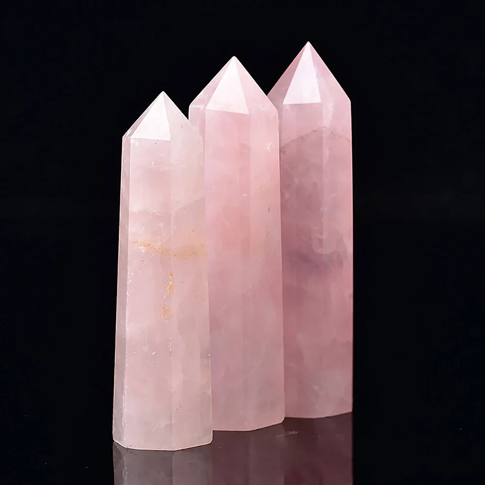 Luvikno | Krystall Obelisk Elaria | Naturlig Stein Healende Stein | For Meditasjon & Reiki | 4–8 cm