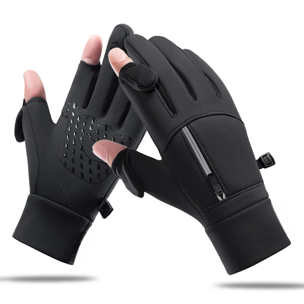 FrostGrip | Vinterhansker med foldbare fingertupper | Vanntett, Vindproof & Berøringsskjermkompatibel | M–XL Luvikno