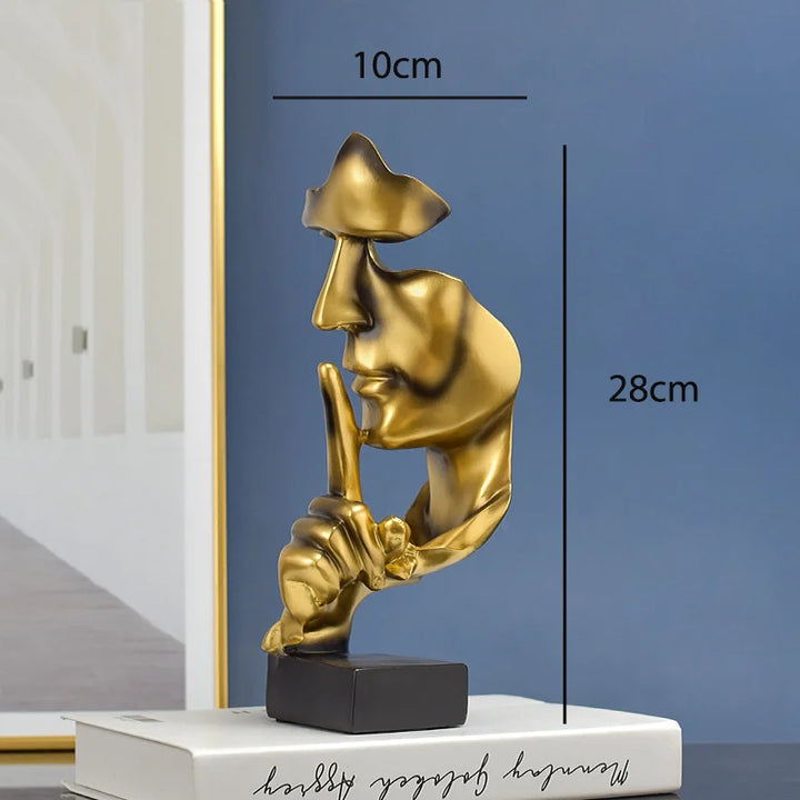 Silent Thinker Abstrakt Ansikt Hjem Dekor | Luvikno