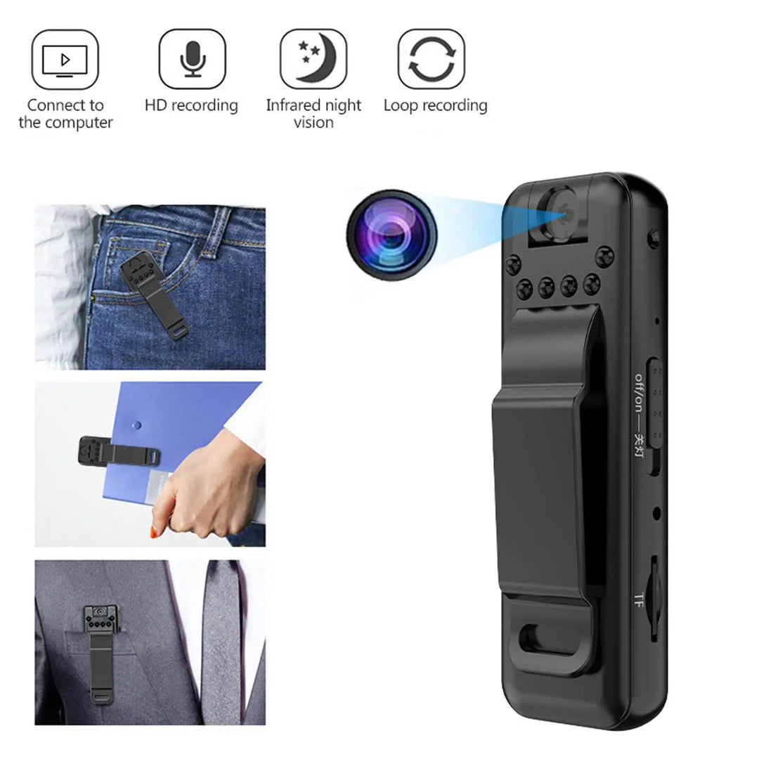 Pocket Spy Mini Clip-On Video Recorder Camera | Luvikno