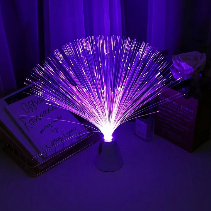 Flerfarget LED Fiber Optisk Stjernelys Lampe Luvikno