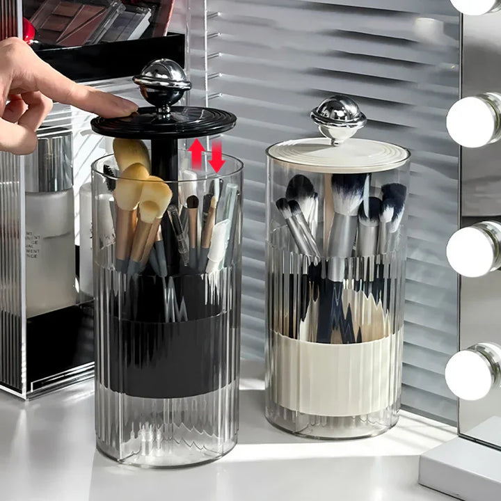 Auto Lift & Luxe Makeup Brush Organizer | Luvikno