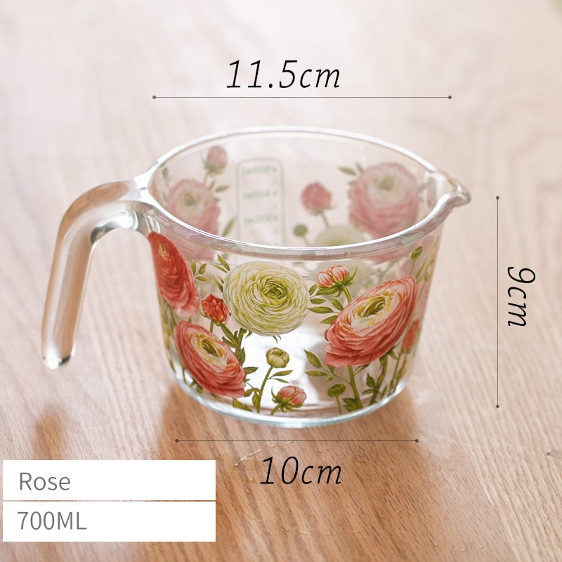 Retro Flowers Målebeger med Lokk