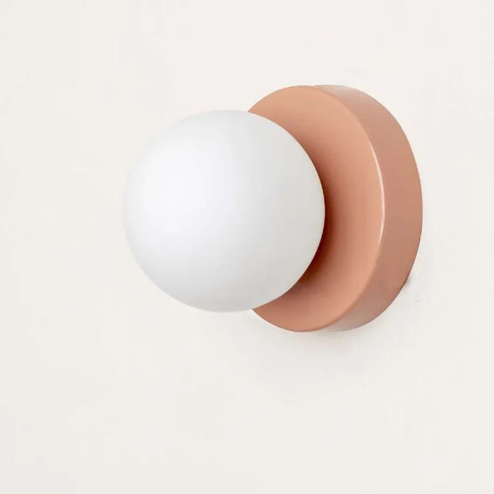 LumiGlobe - Moderne Vegglampe med Glassblokk i Mid-Century Stil Luvikno
