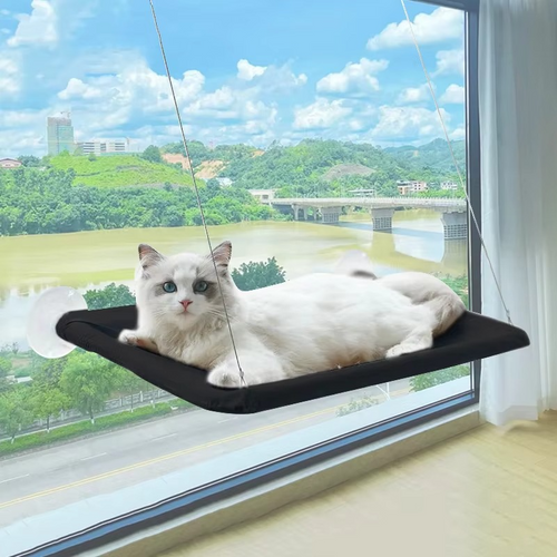 Deluxe Kattvindu Hengekøyen - Premium, Ultra-mykt Hengekøye for Katter - Kompakt & Sikker Luvikno