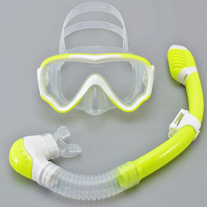 Luvikno | AquaJuni Barn Dykkermaske med Snorkel | Anti-Dug & Lekkasjesikker | Herdet Glass & Silikon | For Gutter & Jenter 7–15 År