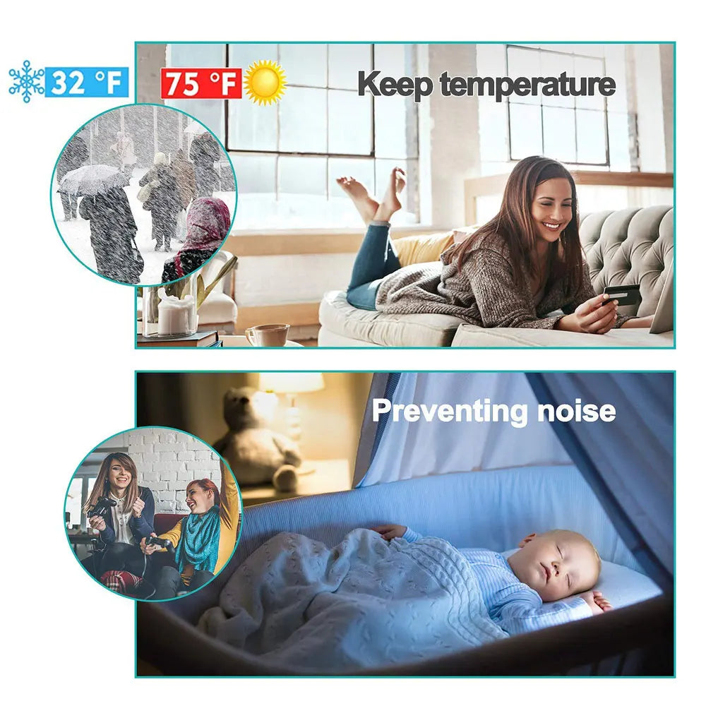 Luvikno | SilentSeal dør trekk stopper under dør tetning | Kaldt, støy & trekkbeskyttelse | Selvklebende dørbunn tetning innvendig & utvendig