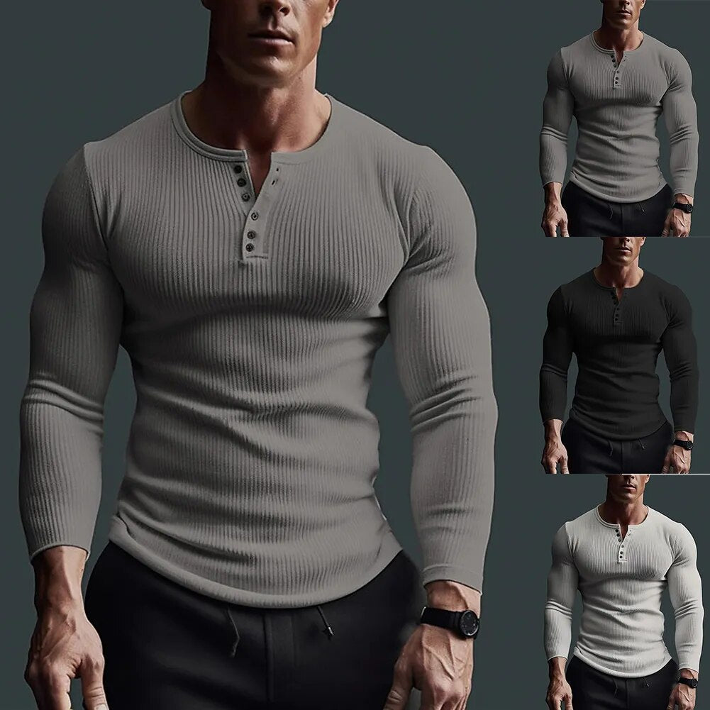 Luvik | Slim-Fit-Henley-Skjorte