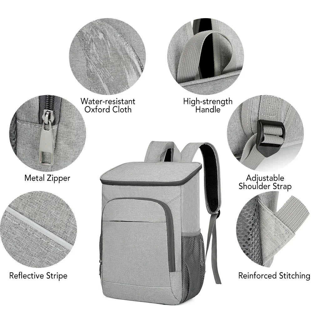 Luvikno | FrostoPak Kjøleryggsekk 30L | Lekkasjefri & Isolert | For Camping, Fotturer & Pikniker | Oxford Stoff