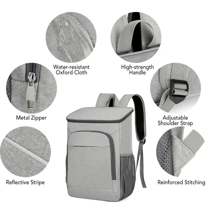 Luvikno | FrostoPak Kjøleryggsekk 30L | Lekkasjefri & Isolert | For Camping, Fotturer & Pikniker | Oxford Stoff