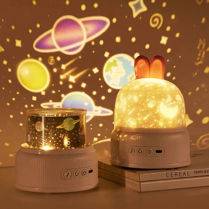 BunnyBeam Light - Uformell Søt Kanin Prosjektor Nattlys for Barn | Luvikno
