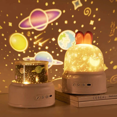 BunnyBeam Light - Uformell Søt Kanin Prosjektor Nattlys for Barn | Luvikno