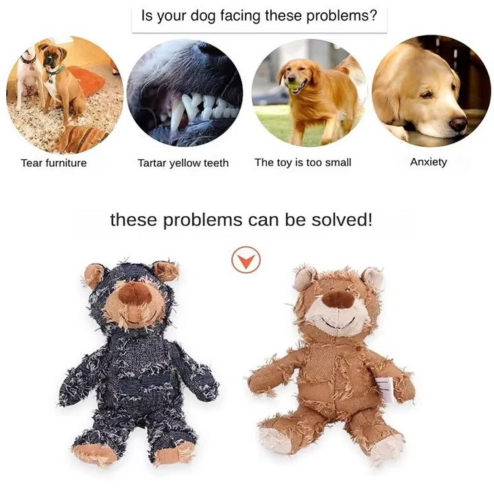 Indestructible Oxford Bear Kosedyr for Alle Hunder Størrelser Luvikno