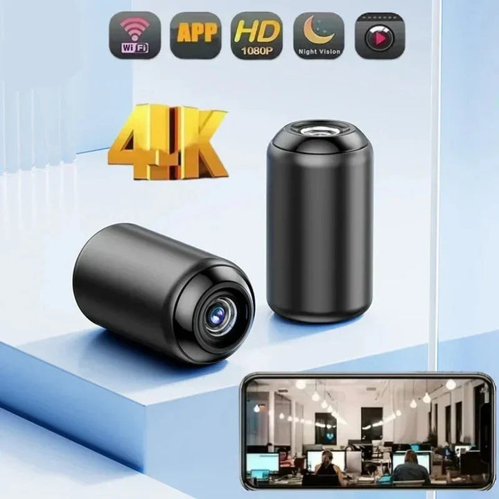 Mini 1080p trådløst innendørs sikkerhetskamera med natt syn og appkontroll Luvikno
