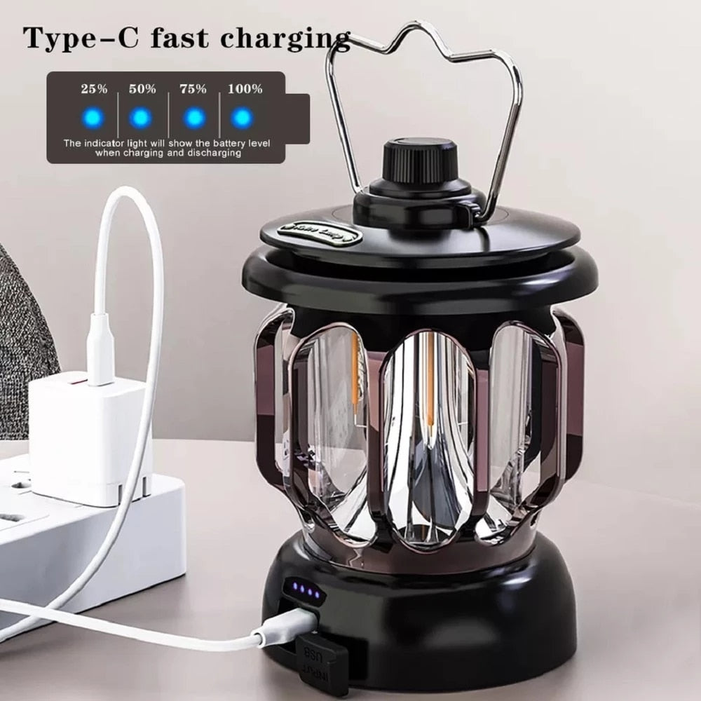 Retro Power Bank Camping LED Lampe | Luvikno
